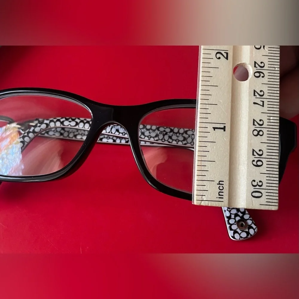 COACH GLASSES,Coach Black and White Patterned Glasses